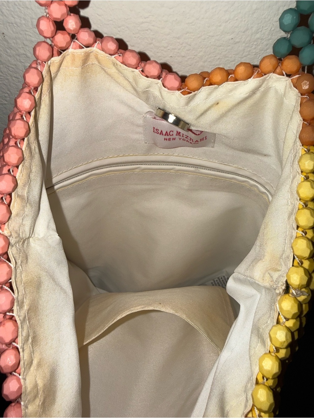 NWT Isaac Mizrahi New York beaded rainbow tote bag❤️ - Picture 10 of 10